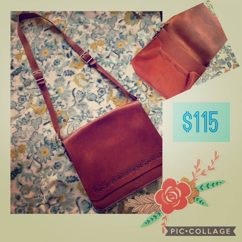 Handmade leather cross body